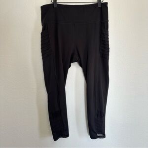Mono B Dark Gray Moto Leggings - Size 1X